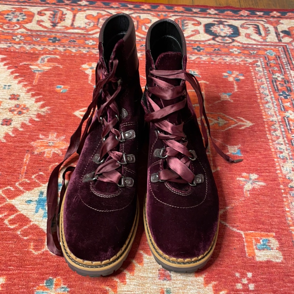 Sam Edelman velvet combat boots
